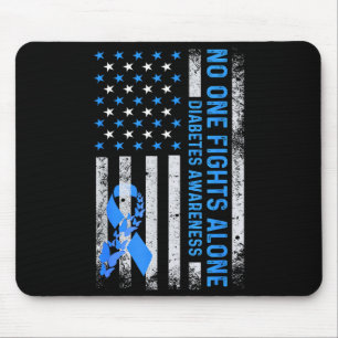 Tapis De Souris Drapeau américain Usa Pas de combat seul contre le