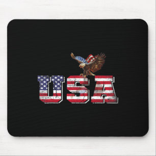 Tapis De Souris Drapeau américain Usa patriotique 4 juillet aigle