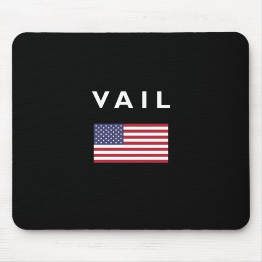 Tapis De Souris Drapeau américain Vail Couleur foncée (Devant)