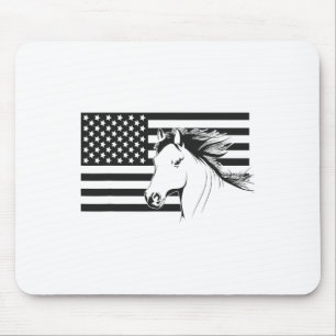 Tapis De Souris Drapeau américain Vêtements d'équitation - Cheval