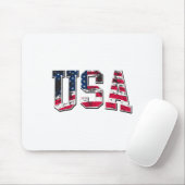 Tapis De Souris Drapeau américain Vintage (Avec souris)