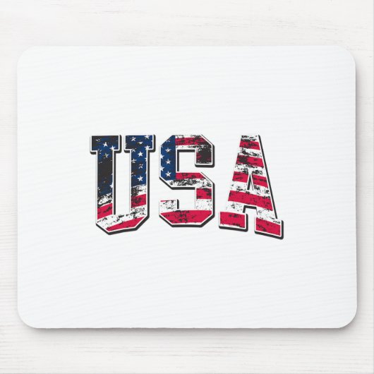 Tapis De Souris Drapeau américain Vintage (Devant)
