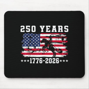 Tapis De Souris Drapeau américain vintage 250e anniversaire 1776 2