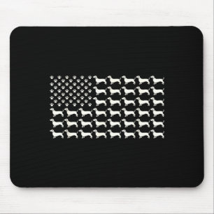 Tapis De Souris Drapeau Américain Vintage Dachshund Papa Patriotiq