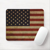 Tapis De Souris Drapeau américain vintage Grunge (Avec souris)