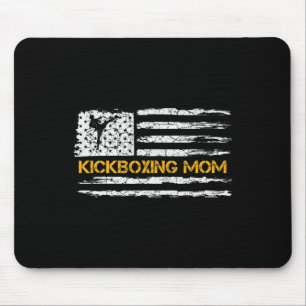 Tapis De Souris Drapeau américain vintage Mma kickboxing Fighter M