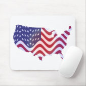 TAPIS DE SOURIS DRAPEAU AMÉRICAIN WAVY (Avec souris)