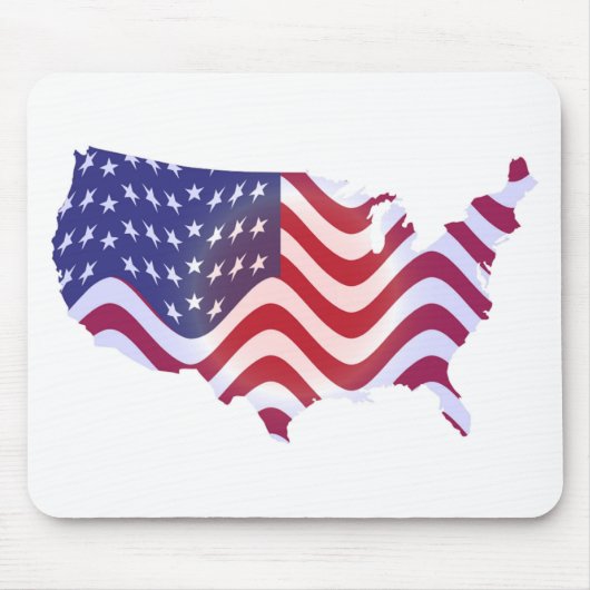 TAPIS DE SOURIS DRAPEAU AMÉRICAIN WAVY (Devant)