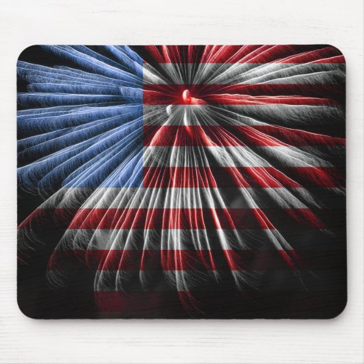 Tapis De Souris Drapeau American Fireworks (Devant)
