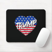 Tapis De Souris Drapeau amour du coeur Trump (Avec souris)