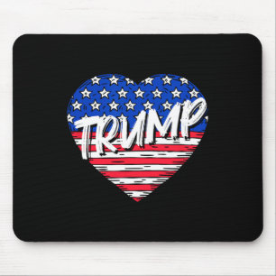 Tapis De Souris Drapeau amour du coeur Trump