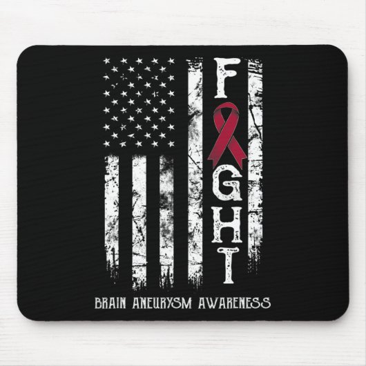 Tapis De Souris Drapeau Aneurysm Warrior Us (Devant)