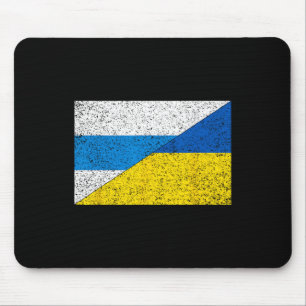Tapis De Souris Drapeau anti-guerre russe Drapeau de l'Ukraine Net