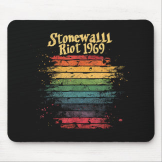Tapis De Souris Drapeau arc-en-ciel du mois de la fierté gay Mur d