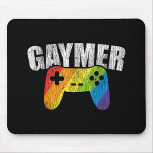 Tapis De Souris Drapeau arc-en-ciel Gaymer jeu Lesbienne Gay Bisex