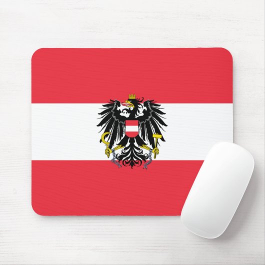 Tapis De Souris Drapeau Autriche (Avec souris)