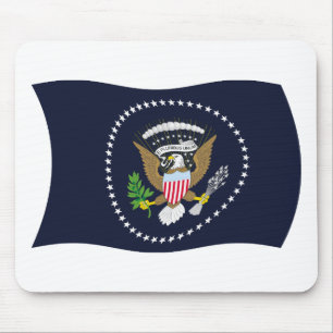 Tapis de souris Drapeau avec sceau présidentiel de