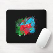 Tapis De Souris Drapeau Azerbaïdjan (Avec souris)
