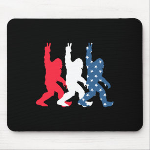 Tapis De Souris Drapeau Bigfoot Usa - Fête de l'Indépendance - Pat