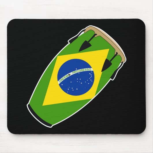 Tapis De Souris Drapeau Brésil de Conga (Devant)
