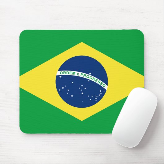 Tapis De Souris drapeau brésilien (Avec souris)