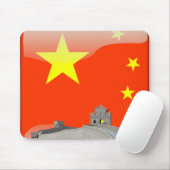 Tapis De Souris Drapeau brillant chinois (Avec souris)
