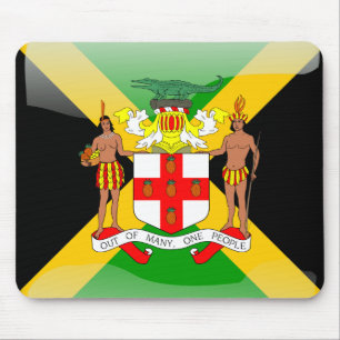 Tapis De Souris Drapeau brillant jamaïcain