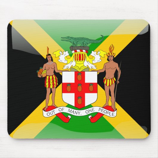Tapis De Souris Drapeau brillant jamaïcain (Devant)