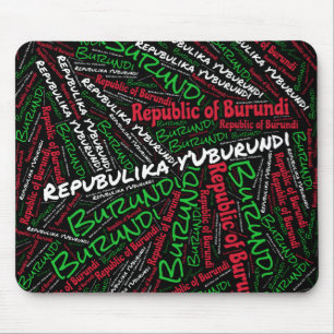 Tapis De Souris Drapeau burundais colorés Patriotique