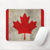 Tapis De Souris Drapeau canadien Vintage Grunge (Avec souris)