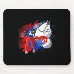Tapis De Souris Drapeau Chili équitation