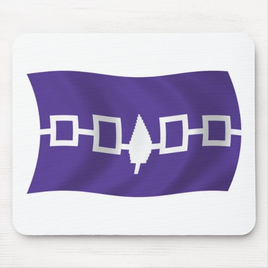 Tapis De Souris Drapeau confédératif iroquois Mousepad (Devant)