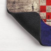 Tapis De Souris Drapeau Croatie en bois ancien (Coin)
