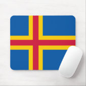 Tapis De Souris Drapeau d'Åland Mousepad (Avec souris)