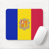 Tapis De Souris Drapeau d'Andorre (Avec souris)