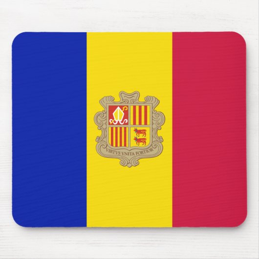 Tapis De Souris Drapeau d'Andorre (Devant)