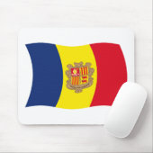 Tapis de souris Drapeau d'Andorre (Avec souris)