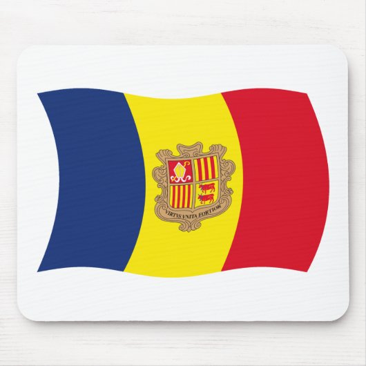 Tapis de souris Drapeau d'Andorre (Devant)