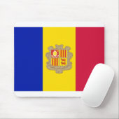 Tapis De Souris Drapeau d'Andorre (Avec souris)