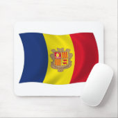 Tapis de souris Drapeau d'Andorre (Avec souris)
