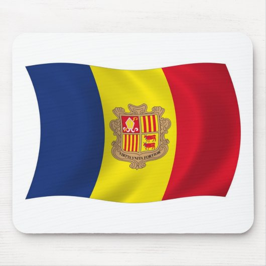 Tapis de souris Drapeau d'Andorre (Devant)