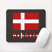 Tapis De Souris Drapeau danois Danemark Dannebrog (Avec souris)