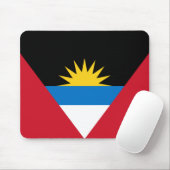 Tapis De Souris Drapeau d'Antigua-et-Barbuda (Avec souris)