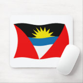 Tapis de souris Drapeau d'Antigua-et-Barbuda (Avec souris)