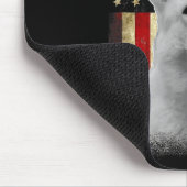 Tapis De Souris Drapeau de berger allemand blanc patriotique améri (Coin)