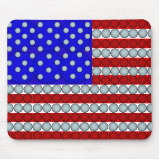 Tapis De Souris Drapeau de boules de golf (Devant)