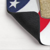 Tapis De Souris Drapeau de chien militaire sur le drapeau (Coin)