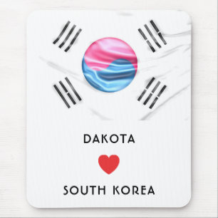 Tapis De Souris Drapeau de coeur de la coutume I de la Corée du