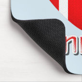 Tapis De Souris Drapeau de coeur de pop art danois (Coin)