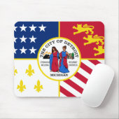 Tapis De Souris Drapeau de Détroit (Avec souris)